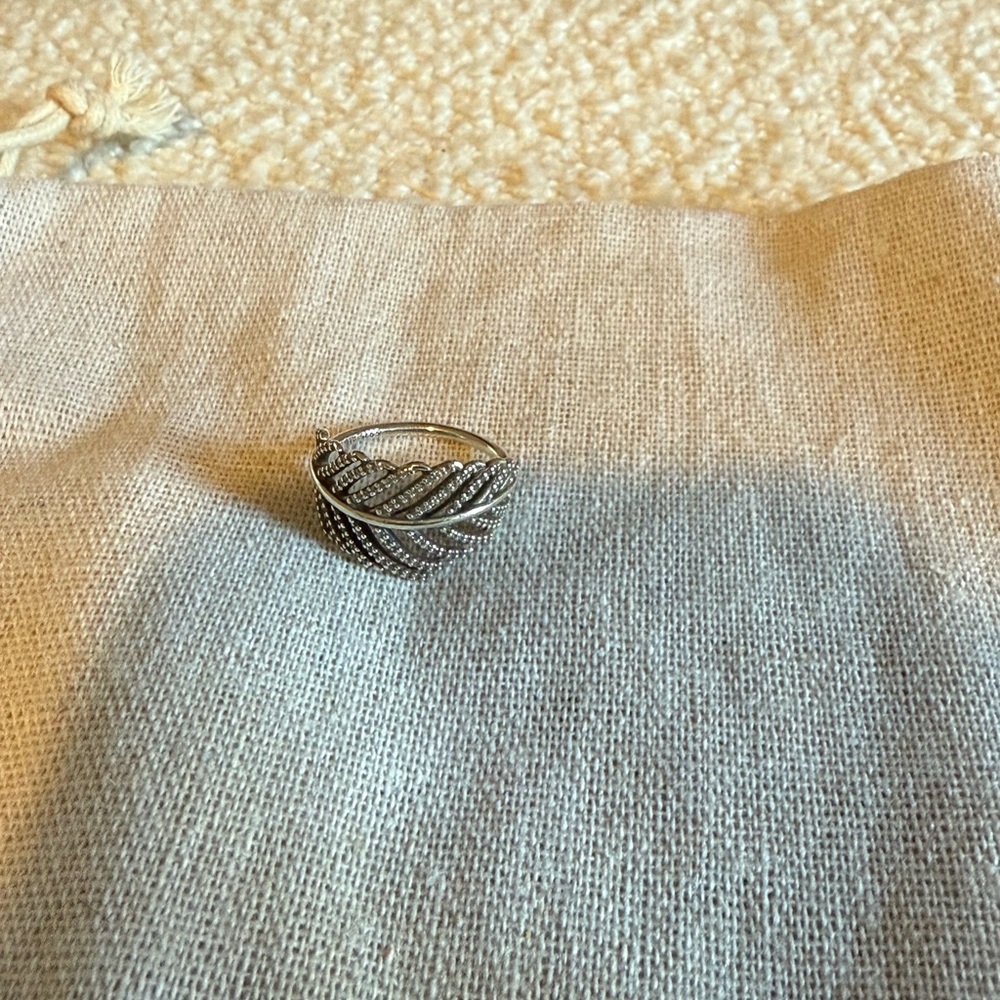 Pandora Silver Leaf Ring - image 2